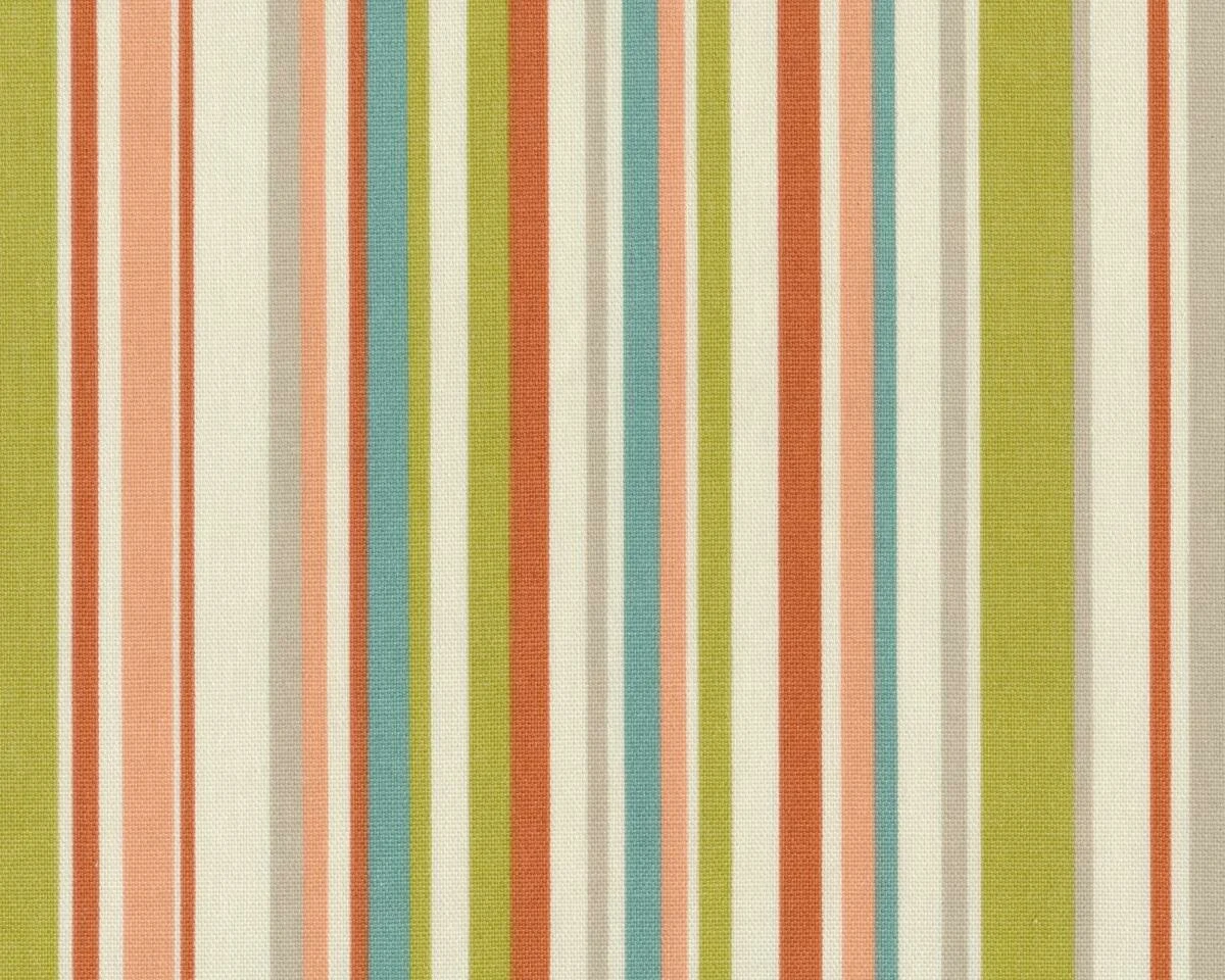Englischer Dekostoff Clarke & Clarke FUNKY STRIPE, unregelmäßige Streifen, terracotta-limette