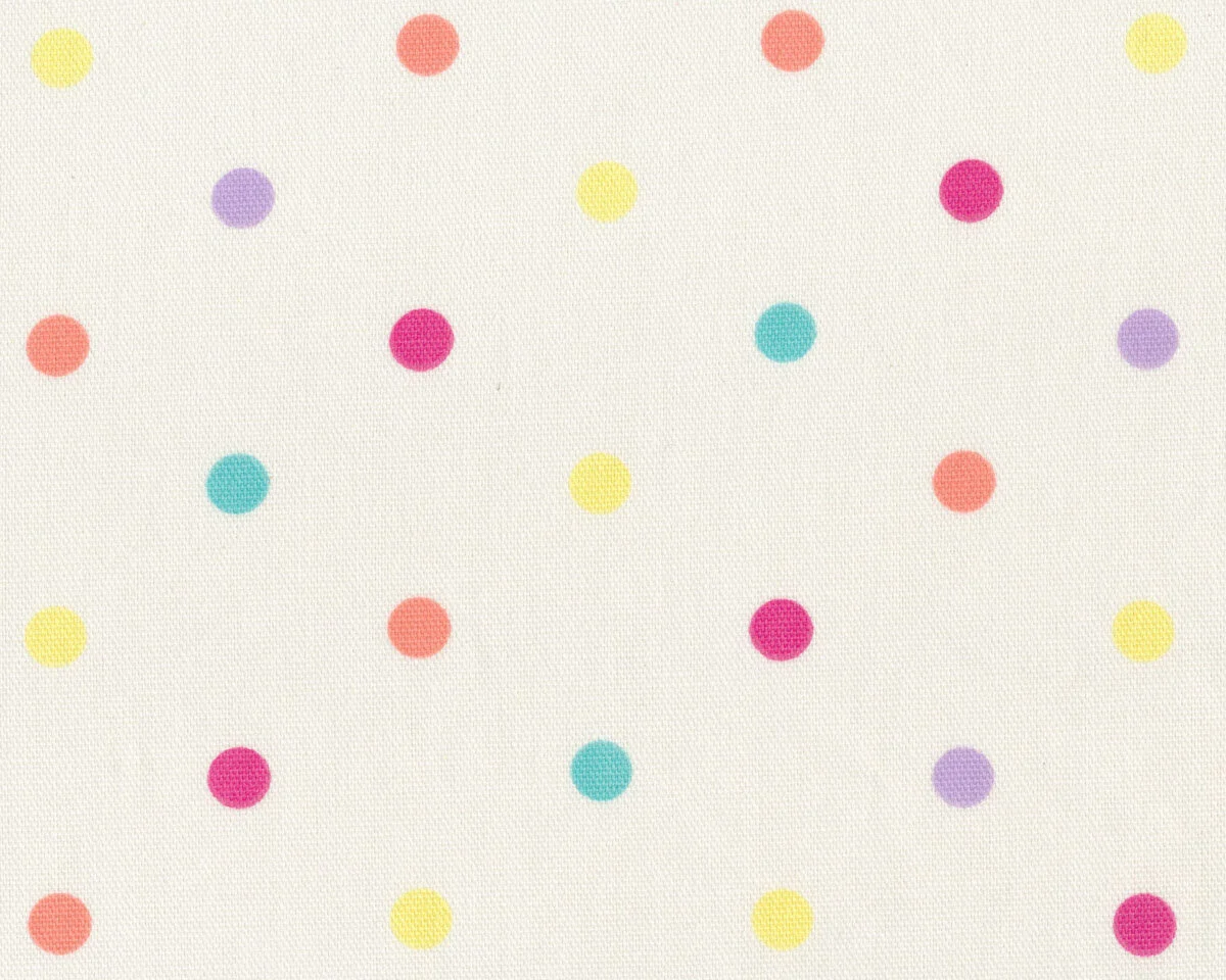 Englischer Dekostoff DOTTY, Punkte, creme-pink, Clarke & Clarke