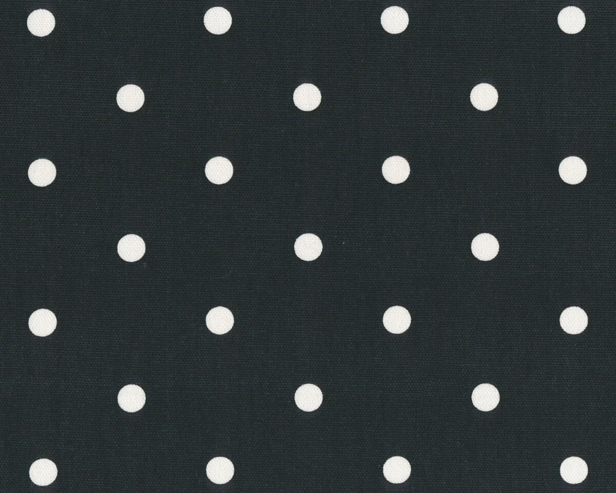 Englischer Dekostoff DOTTY, Punkte, schwarz, Clarke & Clarke