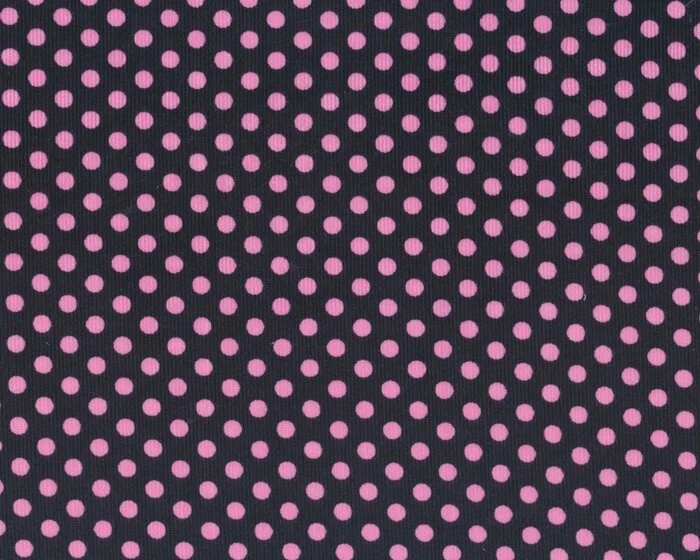 Feincord KATI SPOTS, große Punkte, anthrazit-rosa