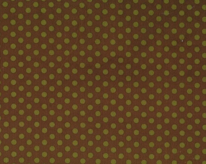 Feincord KATI SPOTS, große Punkte, braun-helles olive
