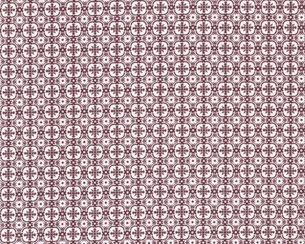 Feine Baumwolle "Hilde" mit abgerundeten Viereck-Ornamenten, aubergine-weiß