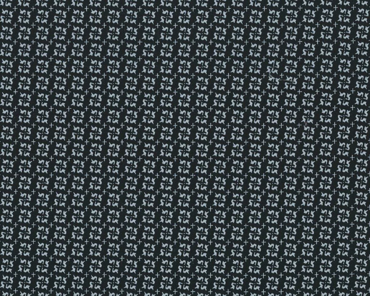 Feiner Baumwoll-Stretch-Satin BENNY, Kringel-Kreuze, schwarz-weiß