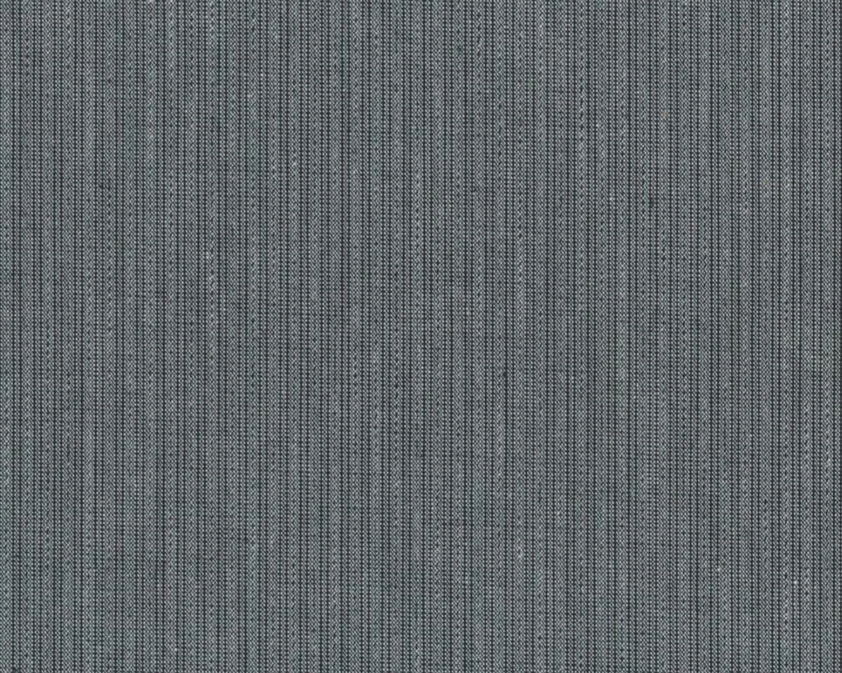 Feiner fest gewebter Baumwollstoff aus Italien COCCI STEFANO, Streifendesign, grau-schwarz