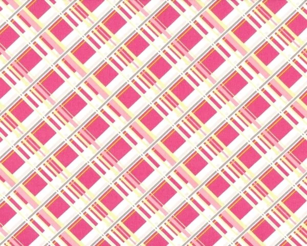 Feiner Popeline-Patchworkstoff "Coquette" mit Flechtstreifen, fuchsia-lindgrün