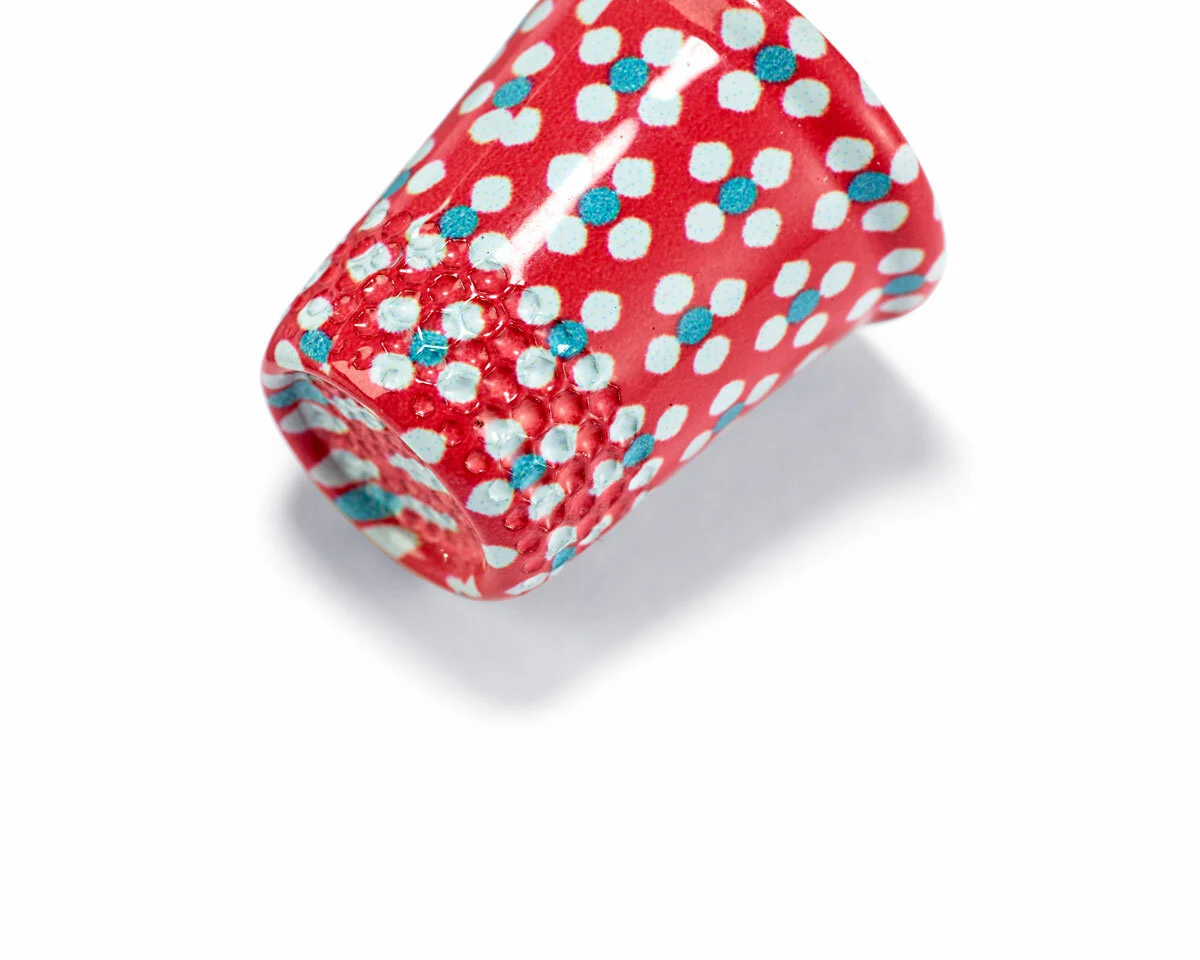 Fingerhut PRYM LOVE, Blüten rot, Größe M