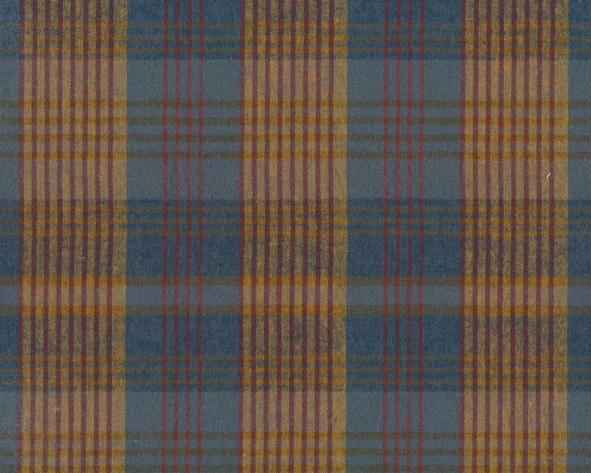 Flanell-Patchworkstoff CENTENARY 25th, Karo-Design, blau-gelb, Yoko Saito