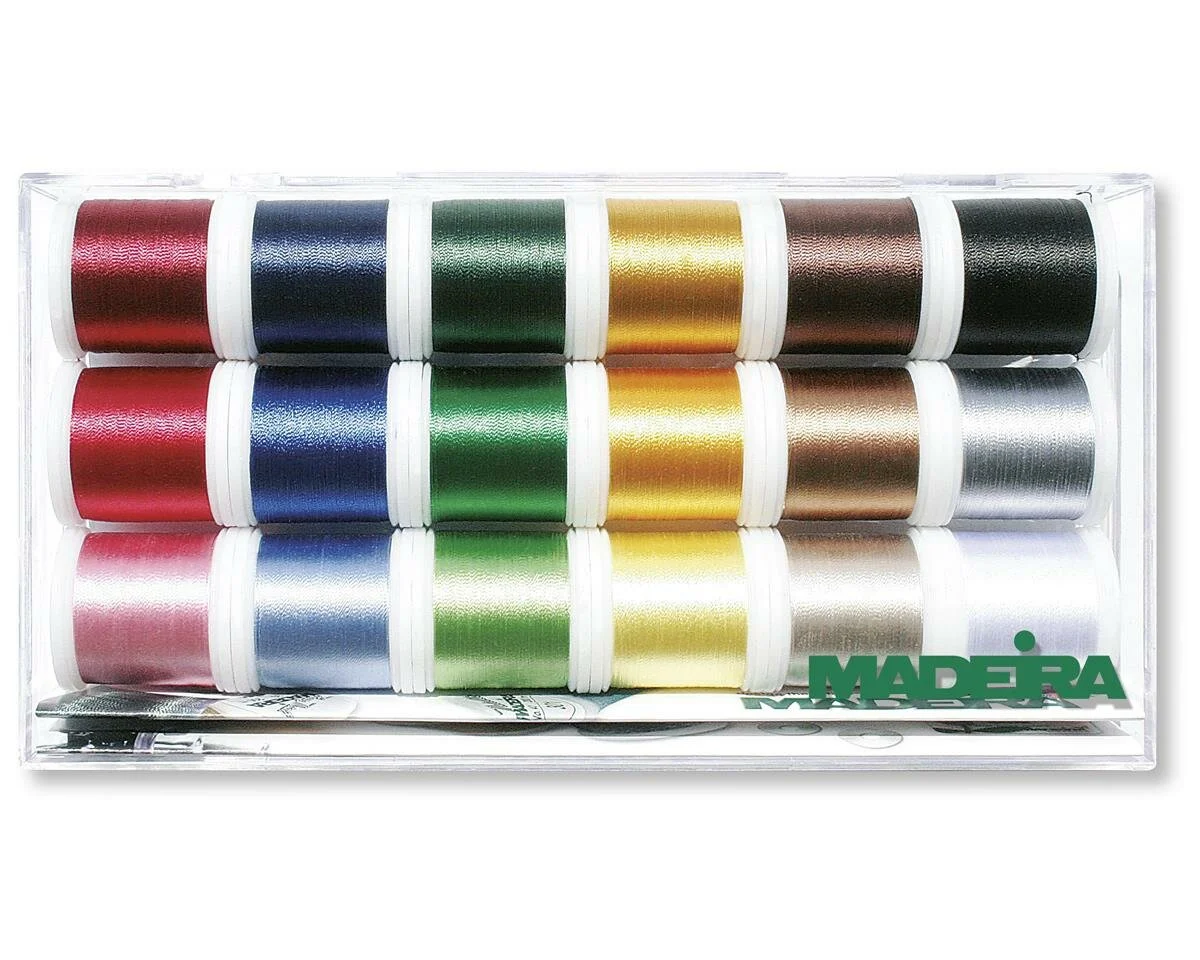 Garnbox Stickgarne RAYON, 18 x 200 m, Madeira