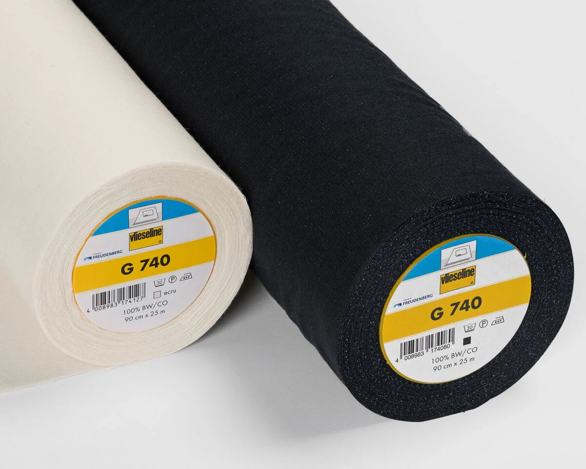 Gewebeeinlage G 740, ecru und schwarz, Vlieseline