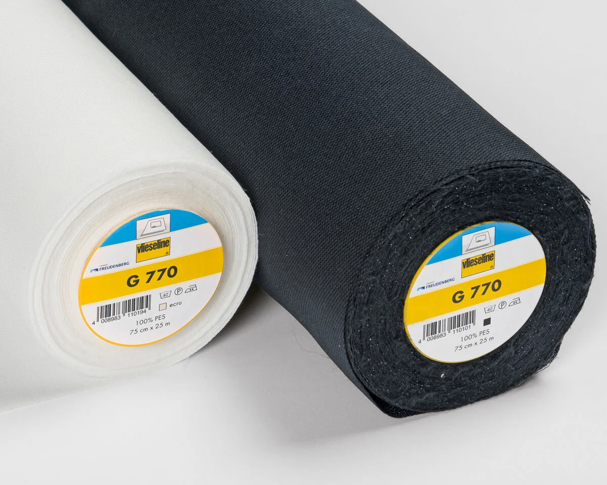 Gewebeeinlage G 770, ecru und schwarz, Vlieseline