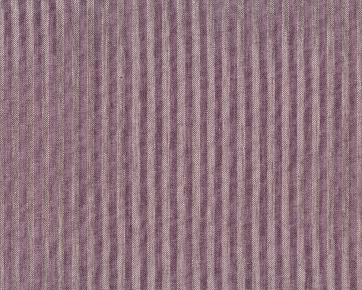 Halbleinen-Dekostoff SHABBY CHIC, Vichy-Streifen, lavendel-natur