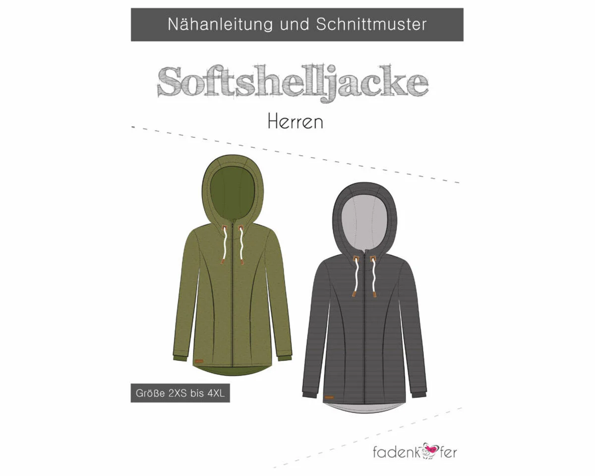 Herren-Schnittmuster Softshelljacke, fadenkäfer