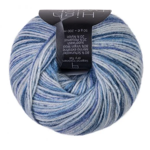 Atelier Zitron High Twist - 11 blau-meliert
