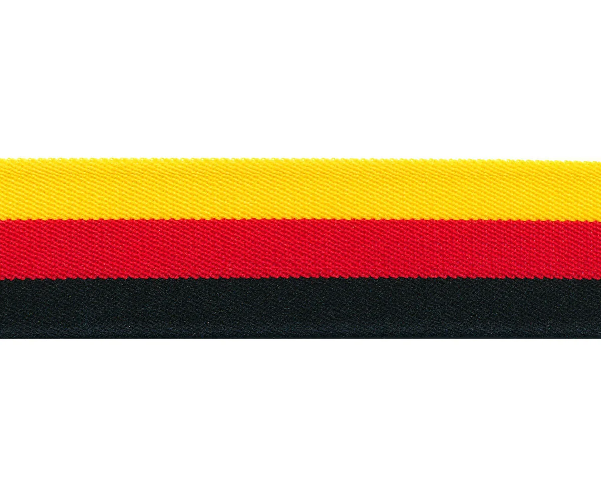 Hosenträger-Gummiband GORDON, schwarz-rot-gelb