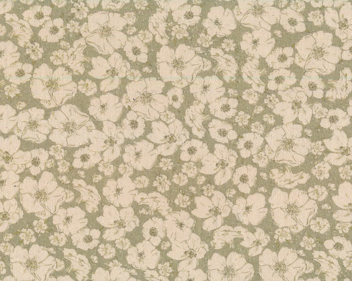 Italienische Bourette-Seide INGOMAR, Blüten, lindgrün