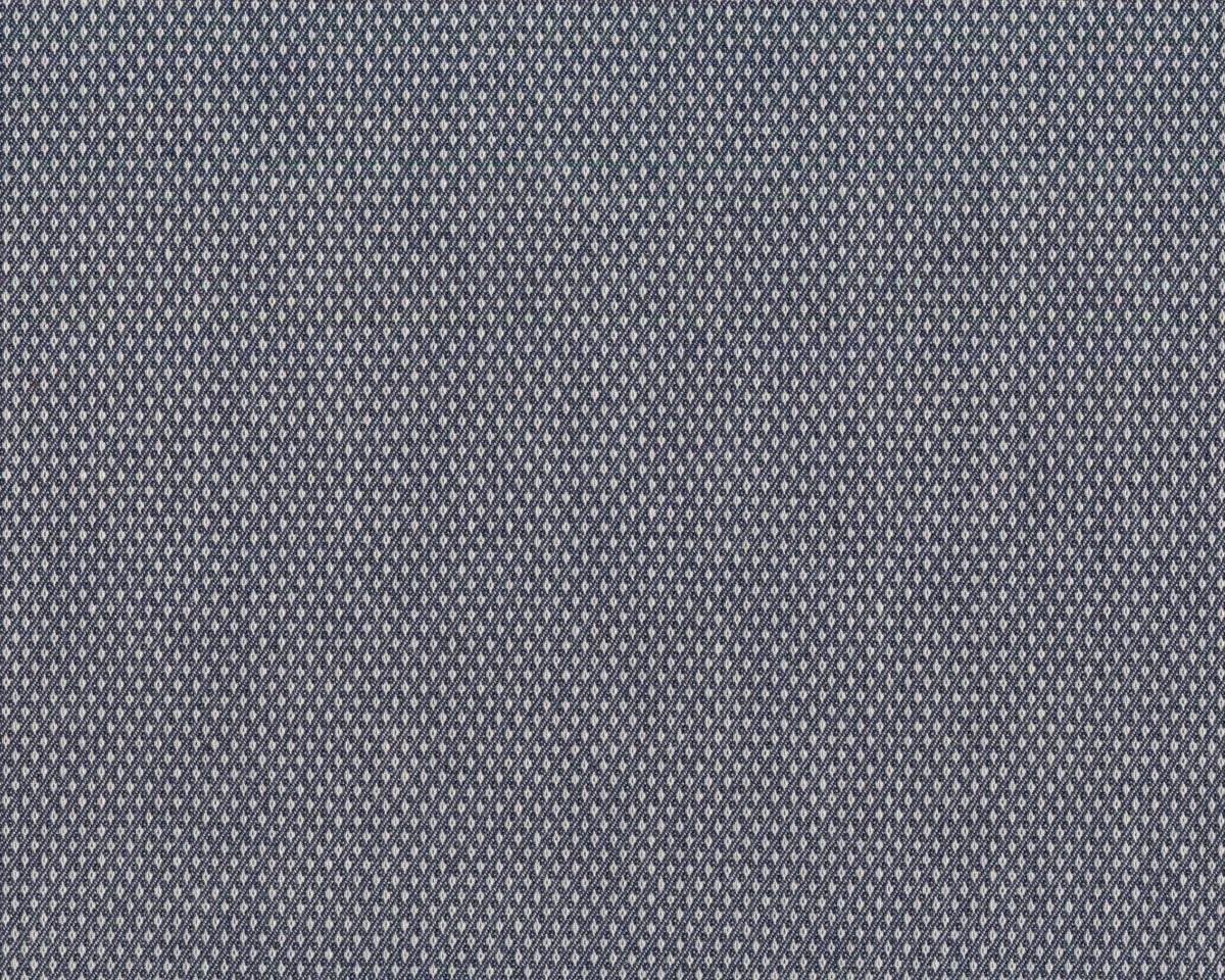Italienischer Baumwoll-Jacquardstoff CERES, Mini-Rauten, blau