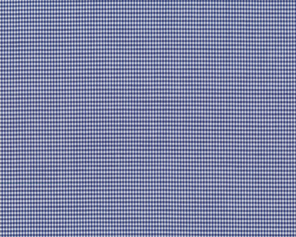 Italienischer Baumwollstoff RIOPELE PIUMA, Vichykaro, blau