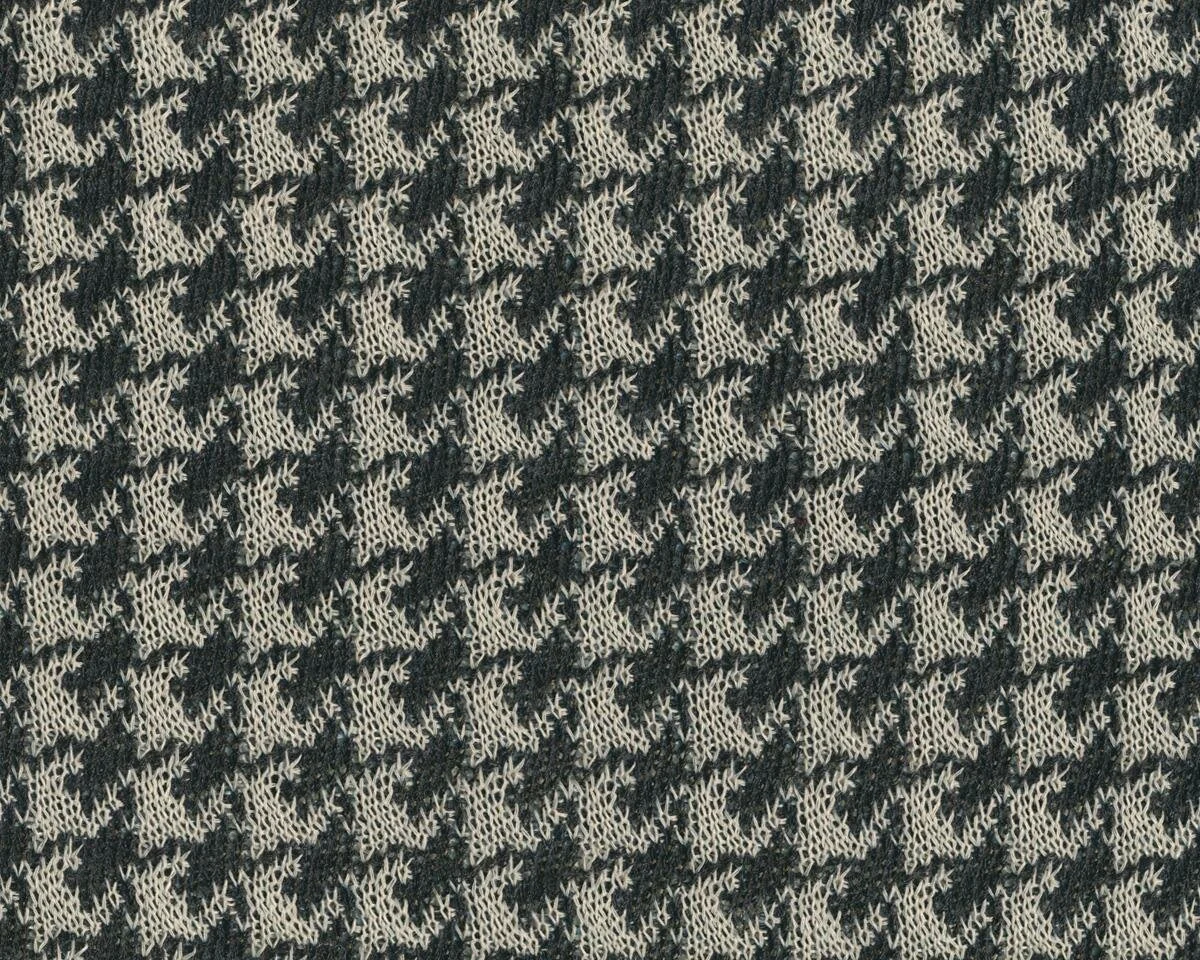 Italienischer Designer-Double-Strickstoff AREZZO, Hahnentritt, dunkelbraun-hellbeige
