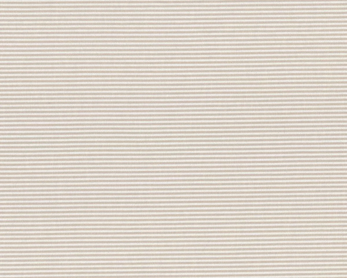 Italienischer Designer-Viskose-Stretch STILLA, Vichy-Quer-Streifen, natur hell