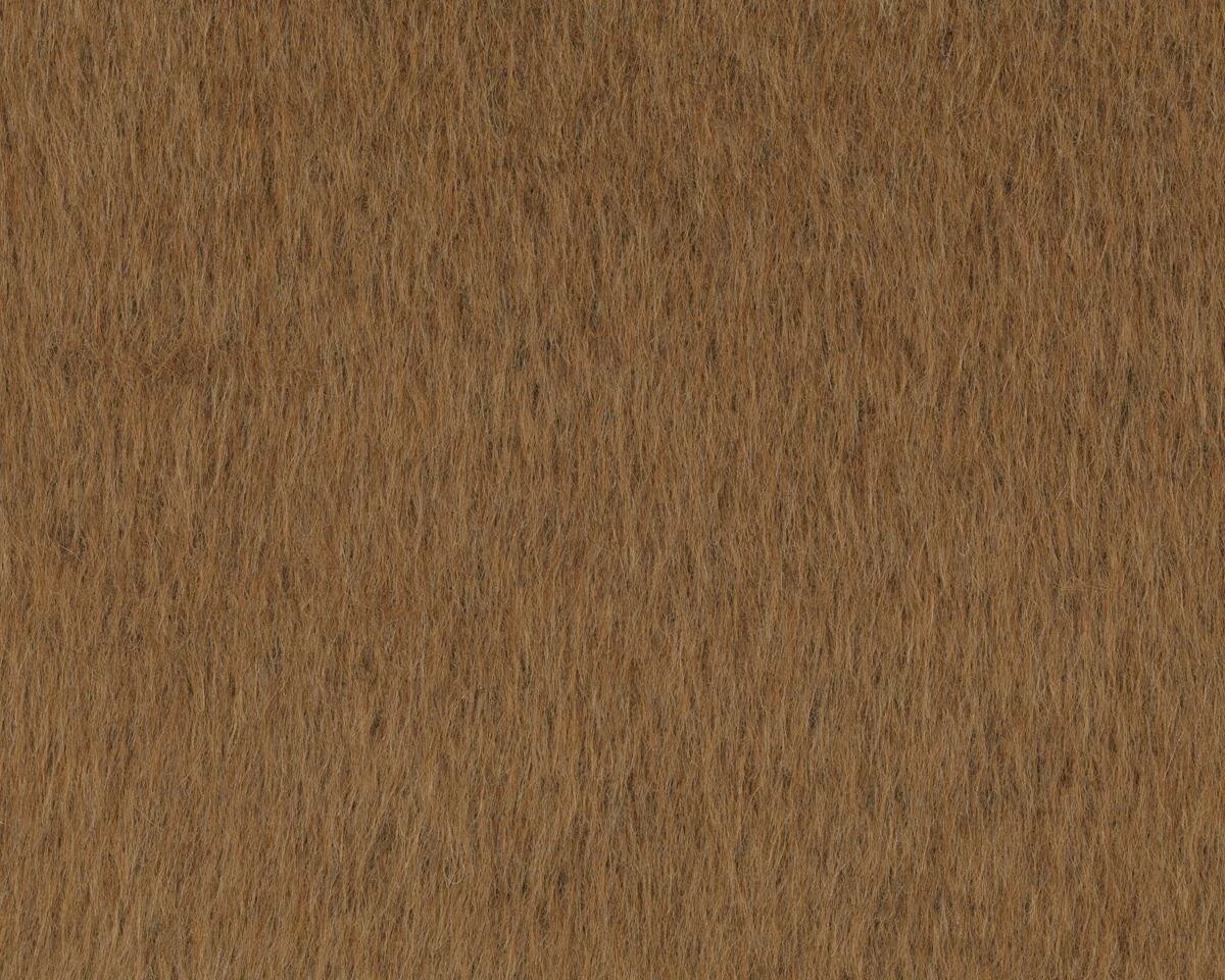 Italienischer Designer-Webpelz, modisches Fellimitat aus Wolle ALPACA, hellbraun