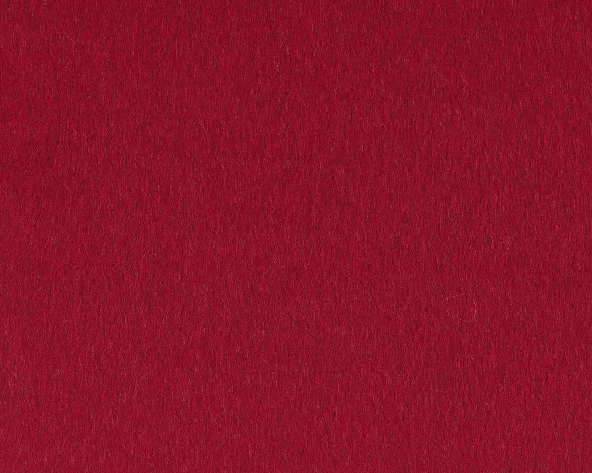 Italienischer Designer-Webpelz, modisches Fellimitat aus Wolle ALPACA, rot
