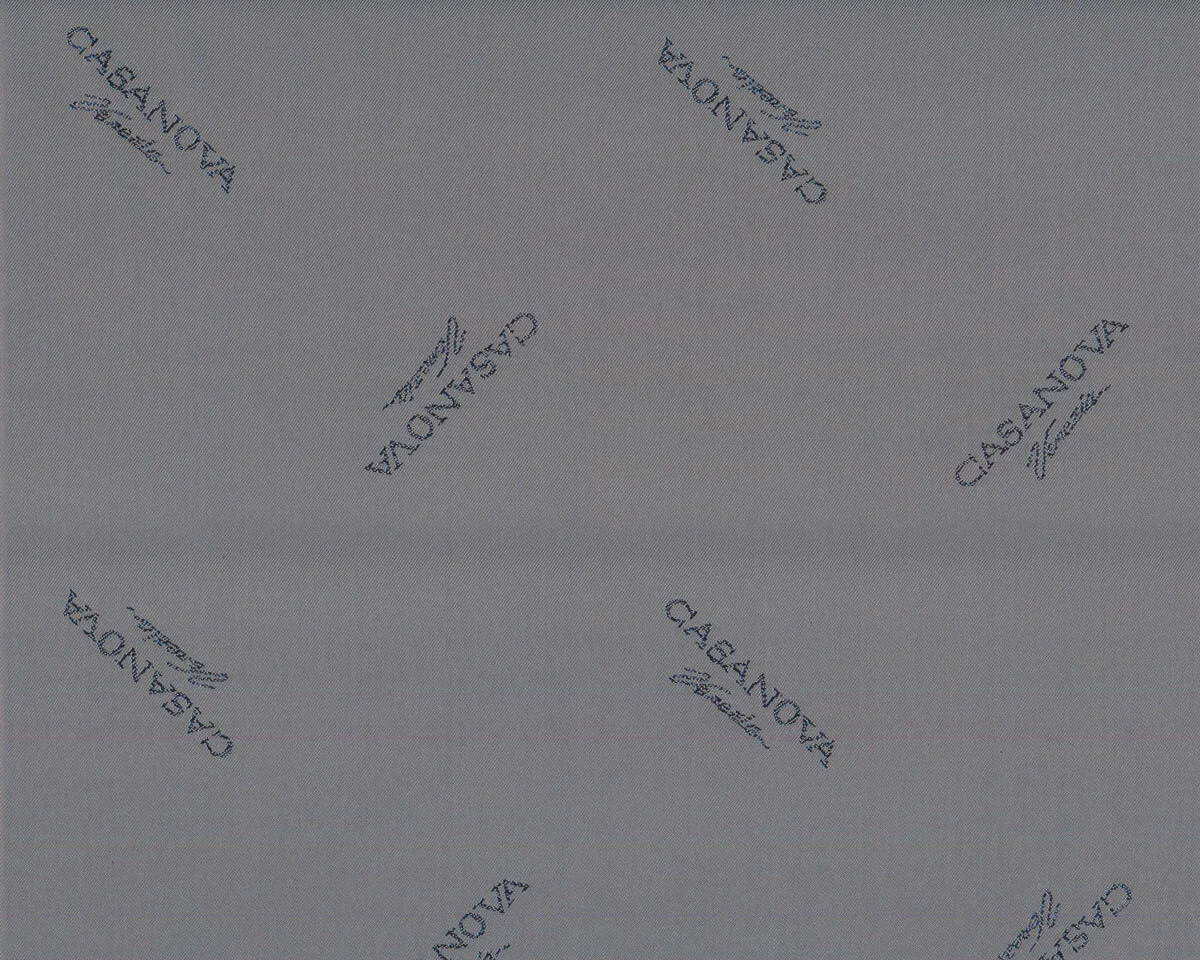 Italienischer Futterstoff CASANOVA, Schrift, steingrau