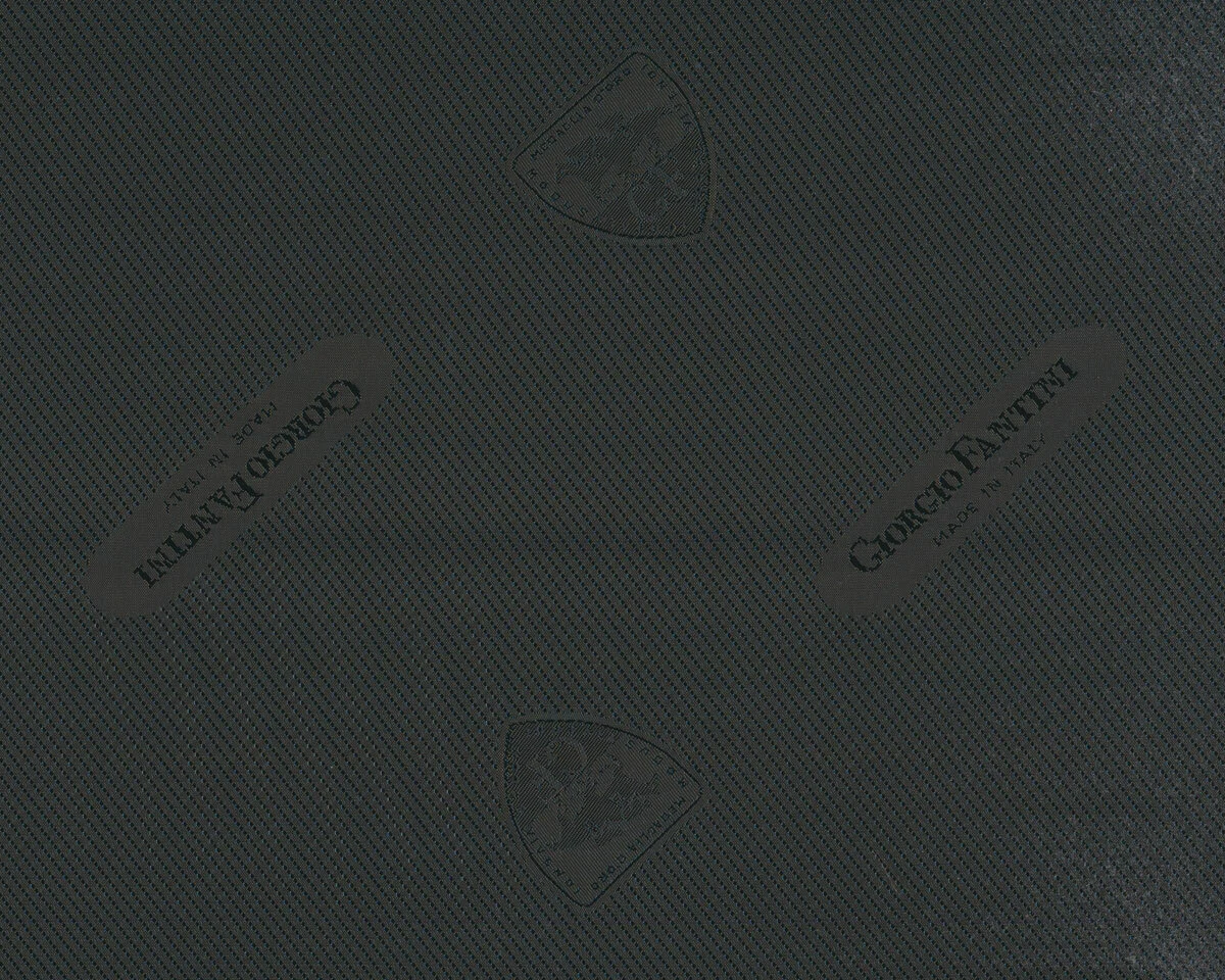 Italienischer Futterstoff FANTINI, Wappen, schwarzbraun