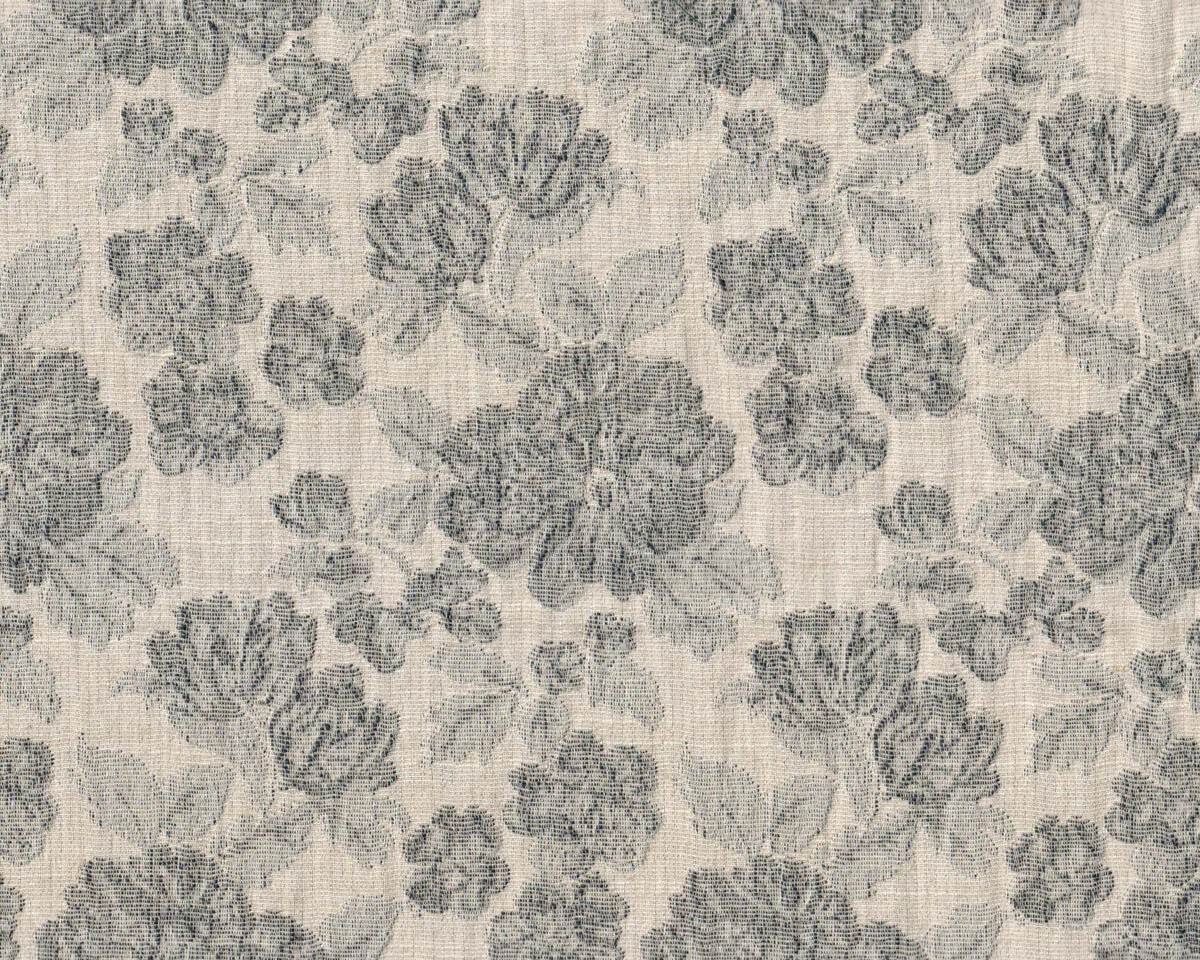 Italienischer Jacquardwebstoff ASTERIA, Rosen, wollweiß