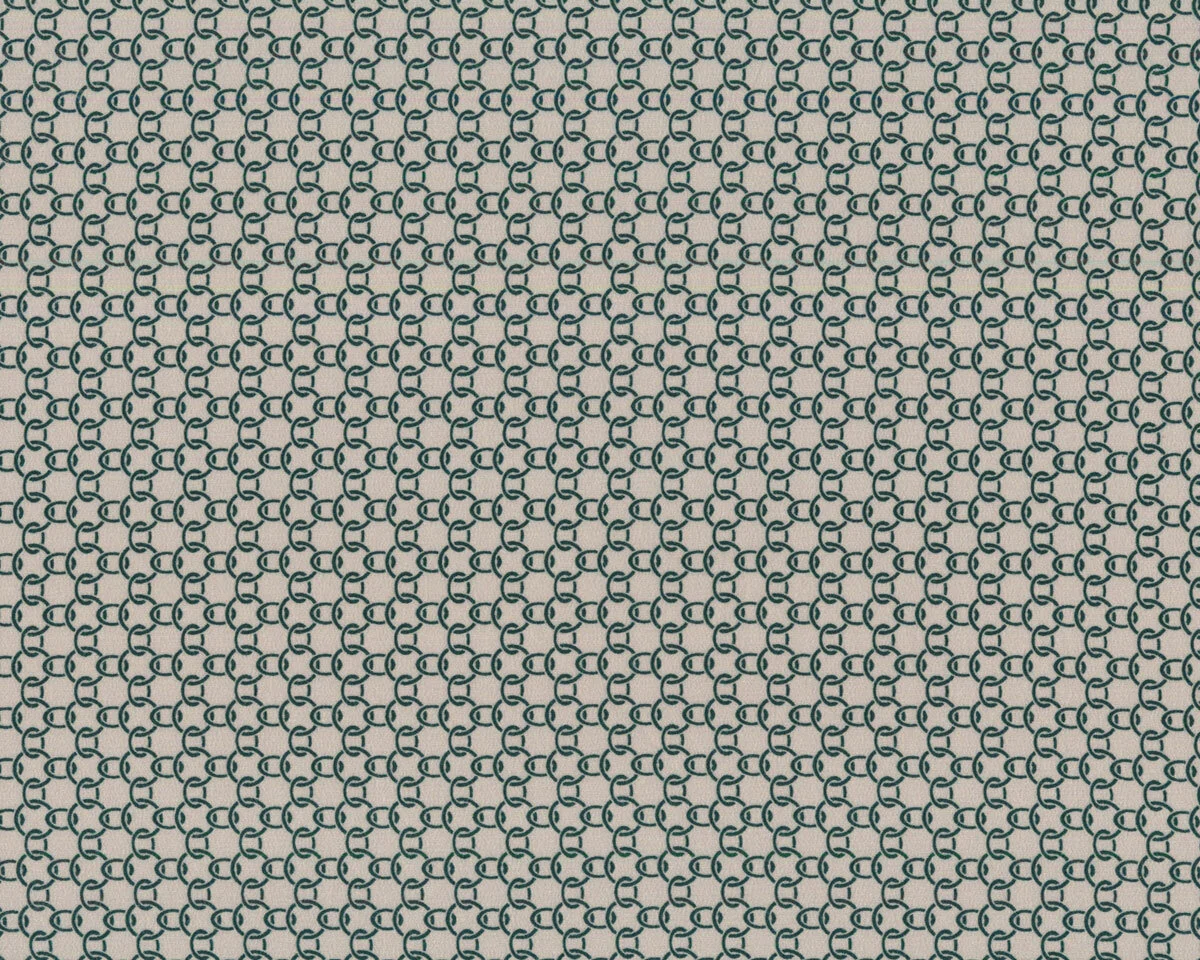 Italienischer Seiden-Crepe de Chine VINCHI, Kettenmuster, tannengrün