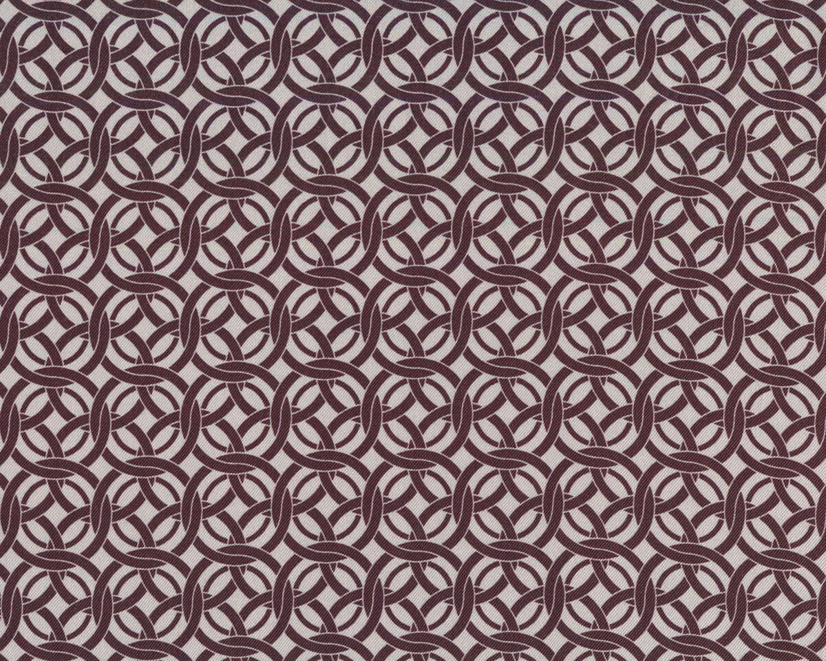 Italienischer Seidensatin HUBERT, Ringemuster, braun