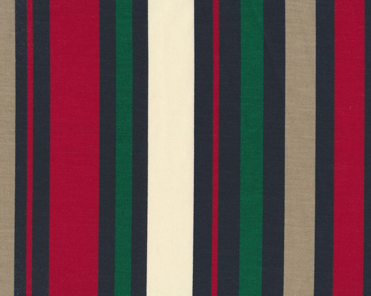 Italienischer Twill mit Lyocell EKOL, Streifen, dunkelrot-grün
