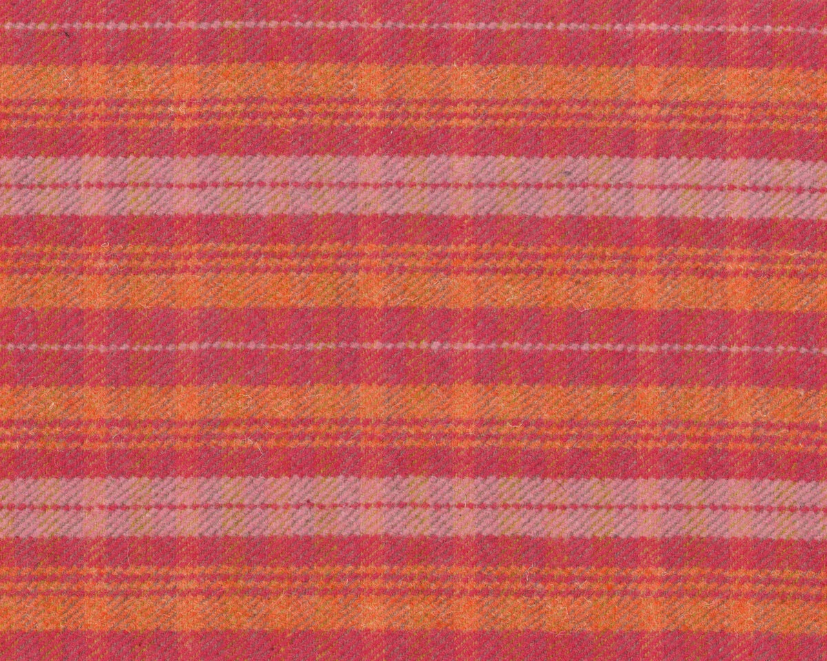 Italienischer Wollstoff ELICE, Streifenmuster, pink-orange