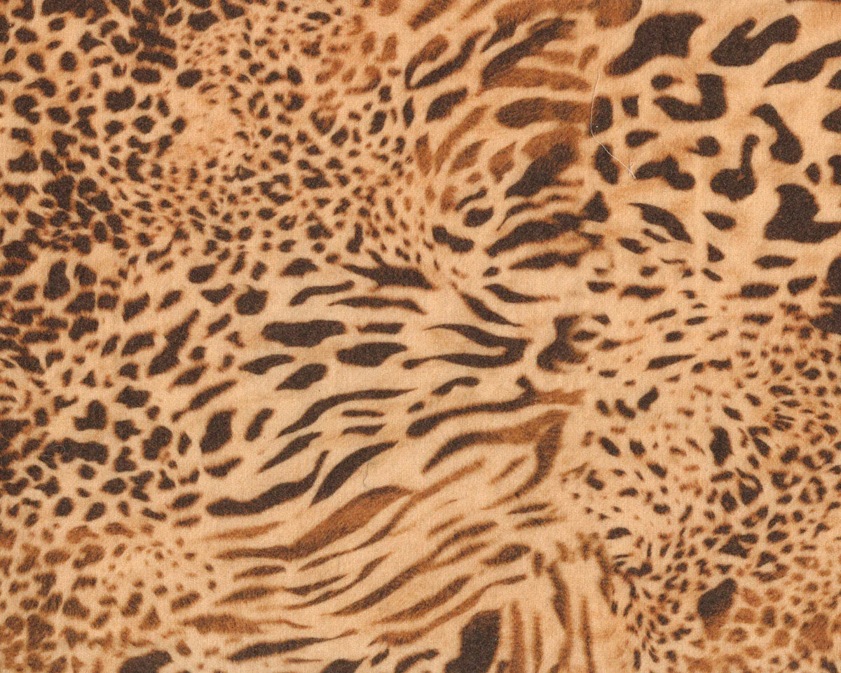 Italienischer Wollstoff LEO PRINT, goldbraun