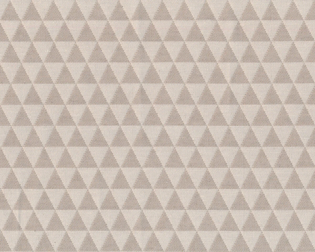 Jacquard-Dekostoff EMANUELLA, Dreiecke, beige-wollweiß