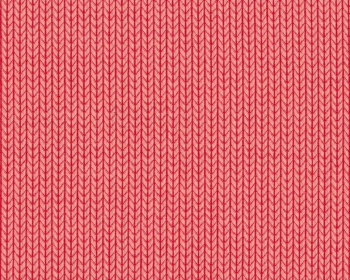 Jacquard-Strick KNIT KNIT, Grobmaschen-Optik, lachsrot von Albstoffe