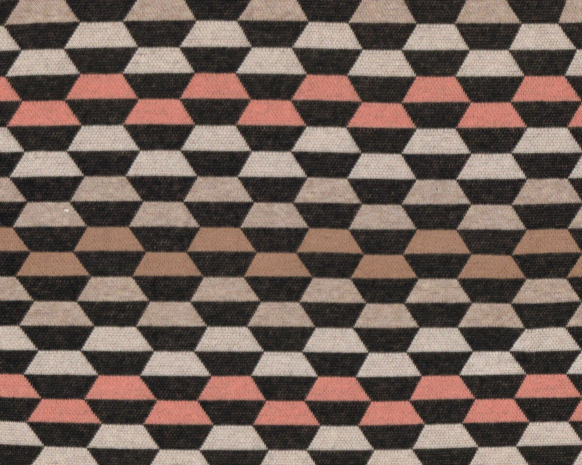 Jacquard-Strick LAID BACK, Hexagone, beige, Albstoffe