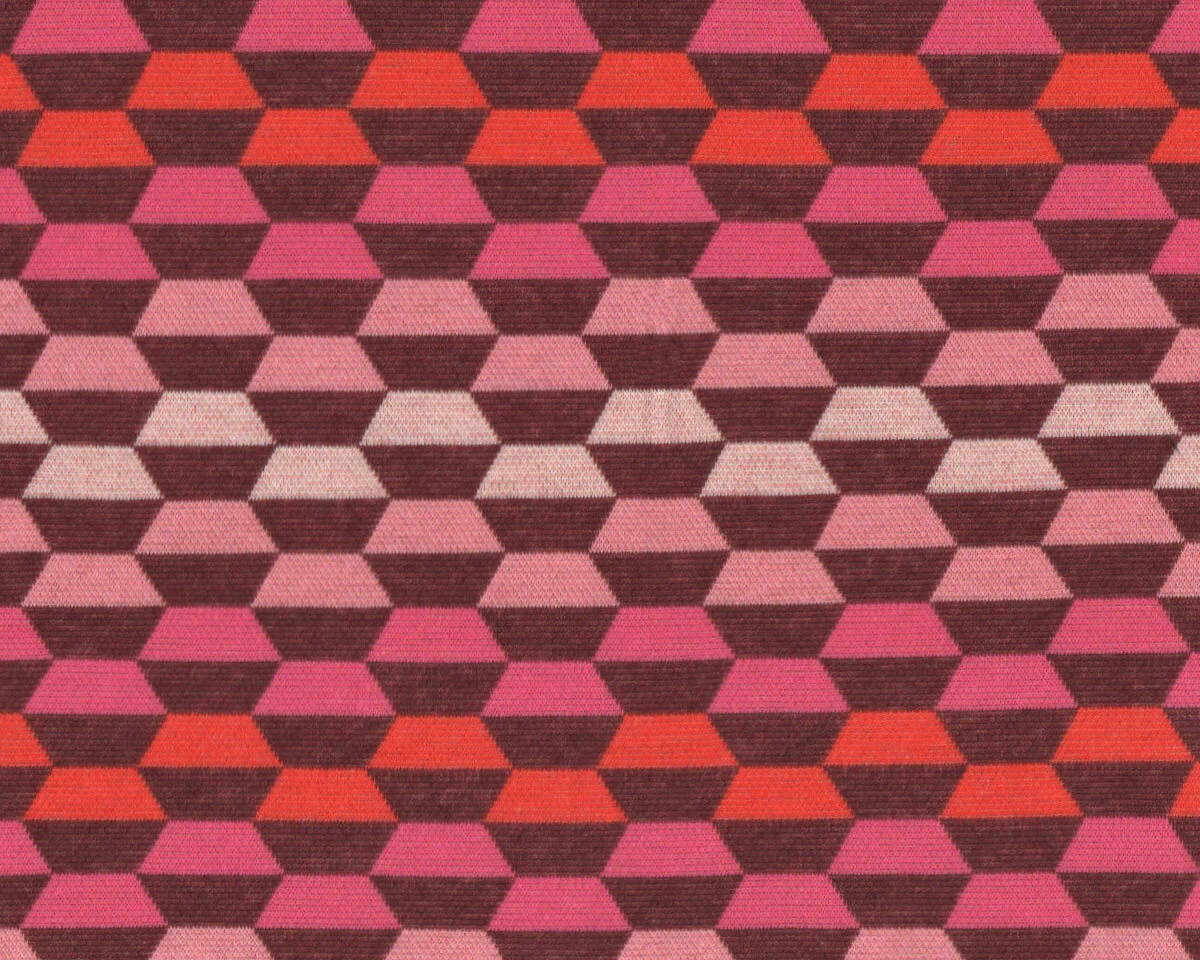 Jacquard-Strick LAID BACK, Hexagone, rosa, Albstoffe
