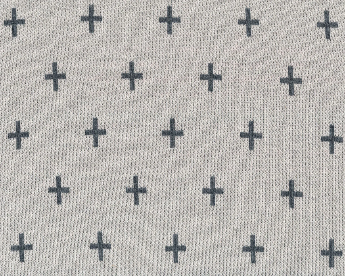Jacquard-Strick MONO CRISS CROSS von Albstoffe, Kreuze, natur