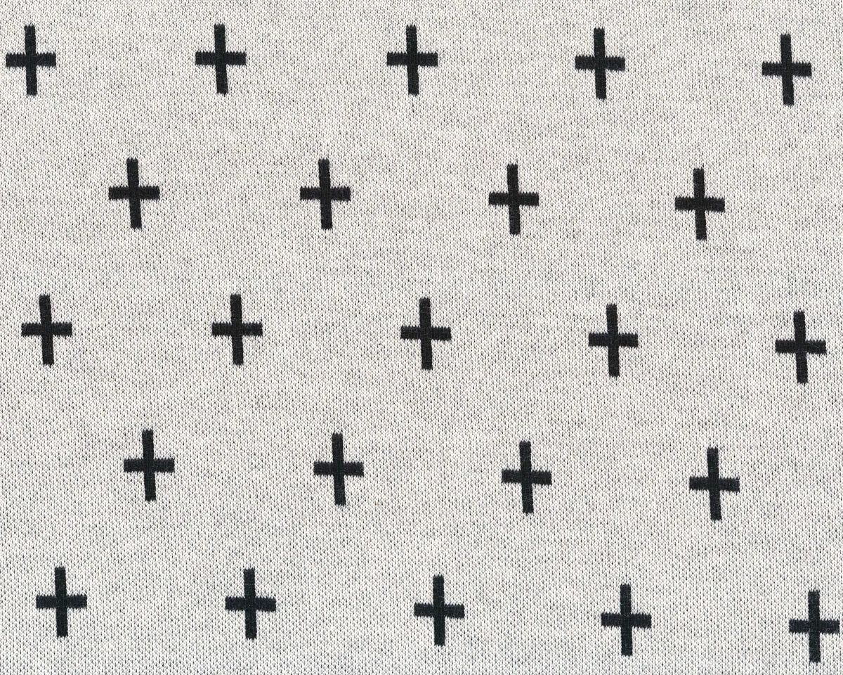 Jacquard-Strick MONO CRISS CROSS von Albstoffe, Kreuze, wollweiß