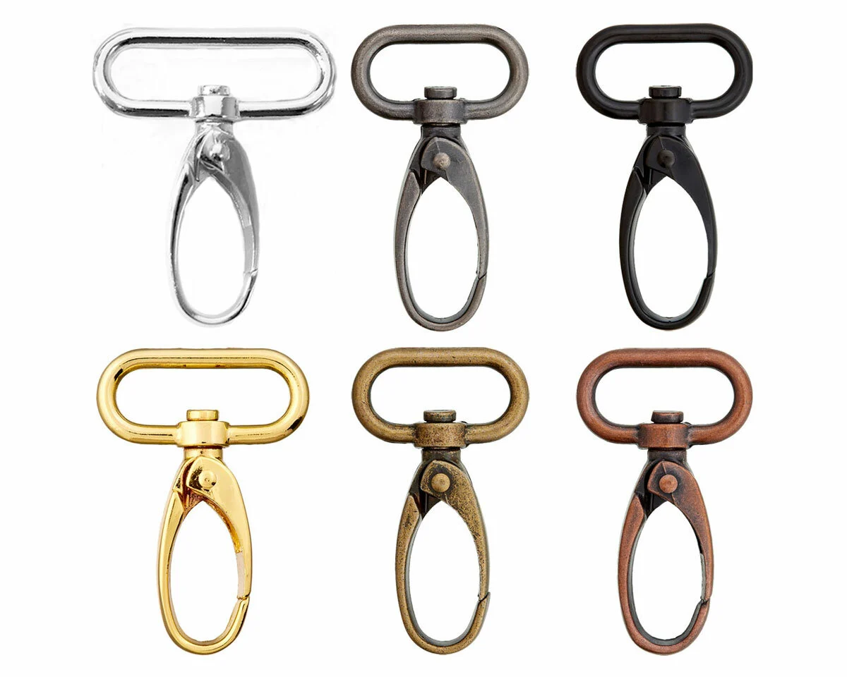Karabinerhaken aus Metall, breit, Union Knopf
