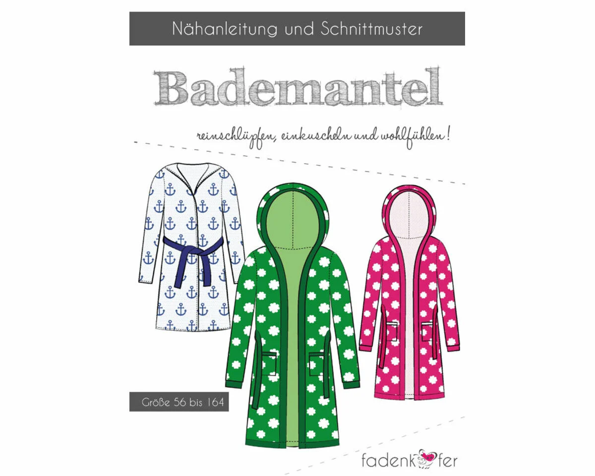 Kinder-Schnittmuster Bademantel KUSCHEL, fadenkäfer