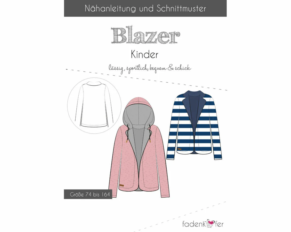 Kinder-Schnittmuster Blazer, fadenkäfer