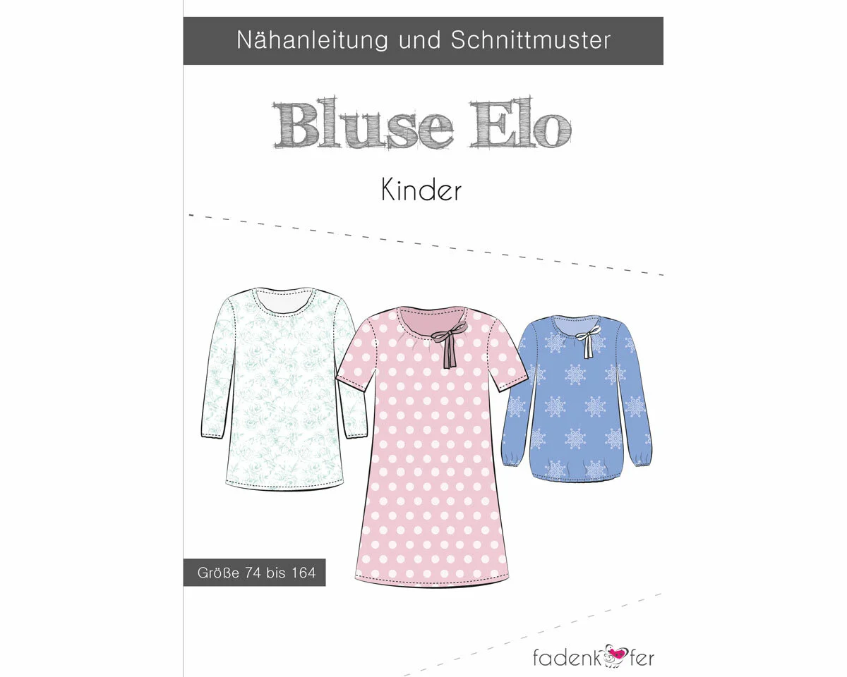 Kinder-Schnittmuster Bluse ELO, fadenkäfer