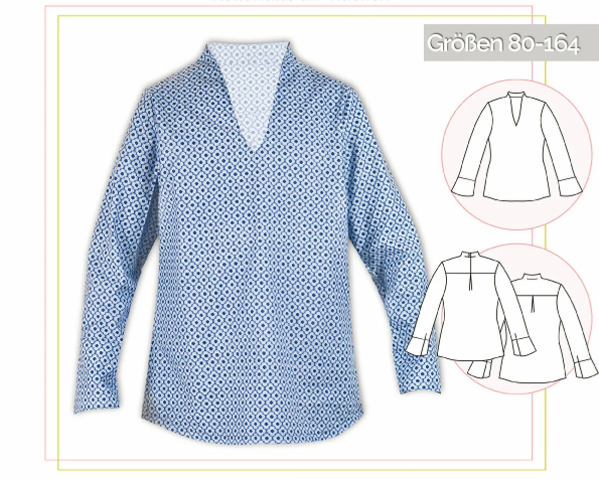 Kinder-Schnittmuster Bluse FLORA, lillesol basics No.64