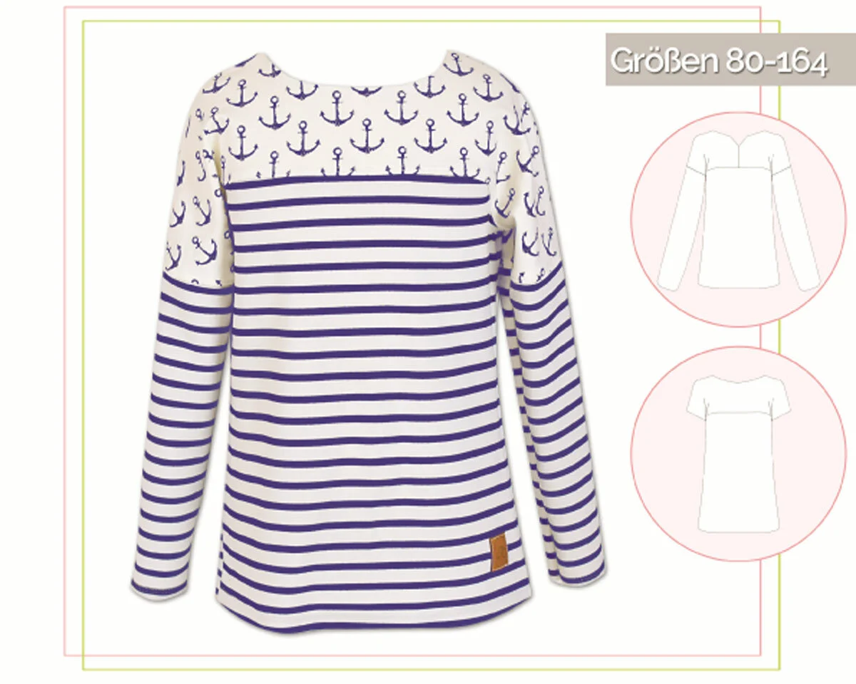 Kinder-Schnittmuster Frühlingsshirt, lillesol basics No.53