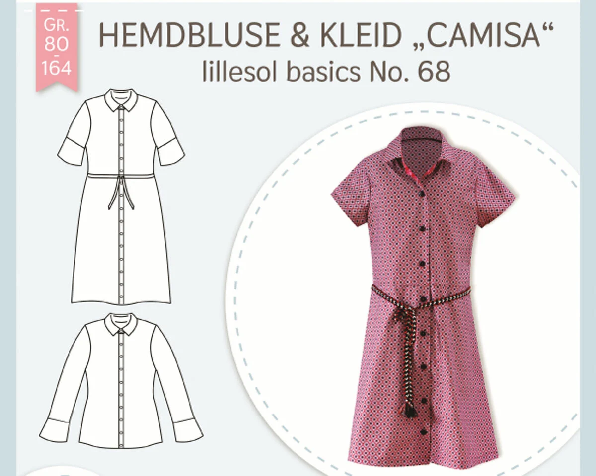 Kinder-Schnittmuster Hemdbluse & Kleid CAMISA, lillesol basics No.68