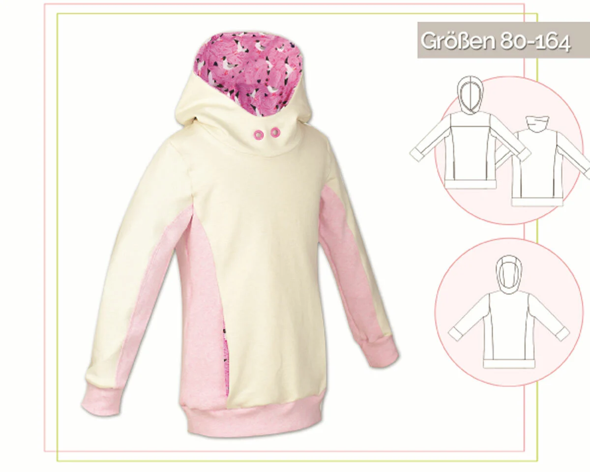 Kinder-Schnittmuster Hoodie, lillesol basics No.52
