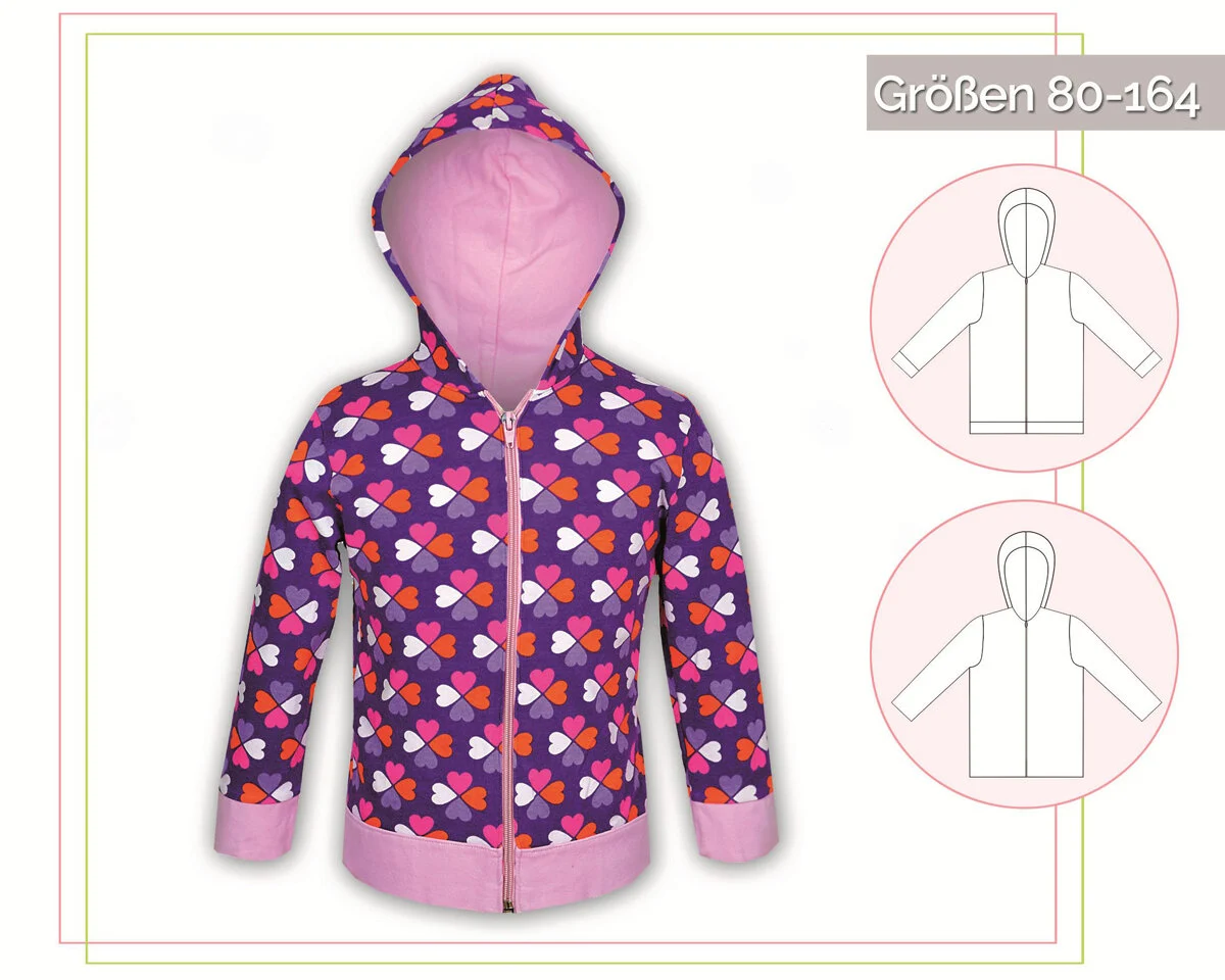 Kinder-Schnittmuster Kapuzenjacke, lillesol basics No.5
