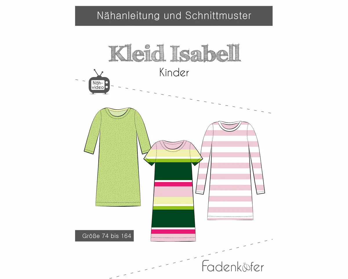 Kinder-Schnittmuster Kleid ISABELL, fadenkäfer