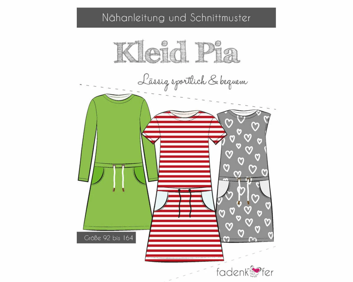 Kinder-Schnittmuster Kleid PIA, fadenkäfer